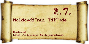 Moldoványi Tünde névjegykártya
