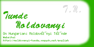 tunde moldovanyi business card